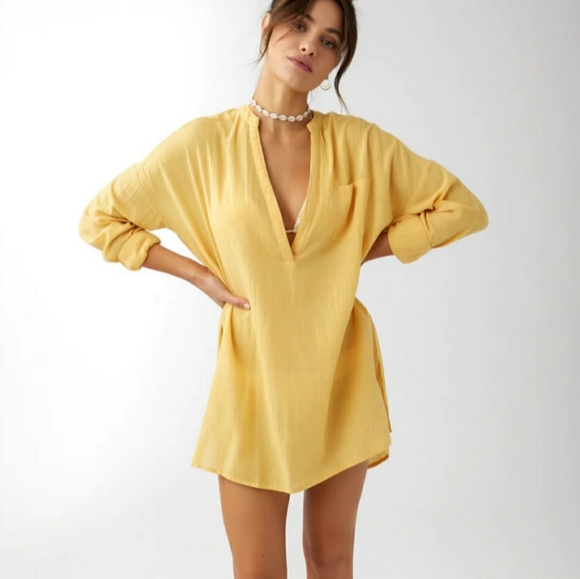 🏖☀️O'neill cover up belizin yellow size small 💛 - Picture 2 of 5